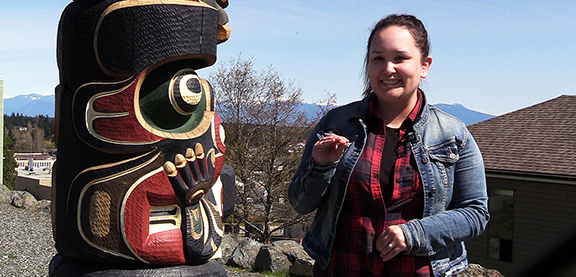 Sara Fulla, étudiante autochtone, Vancouver Island University.